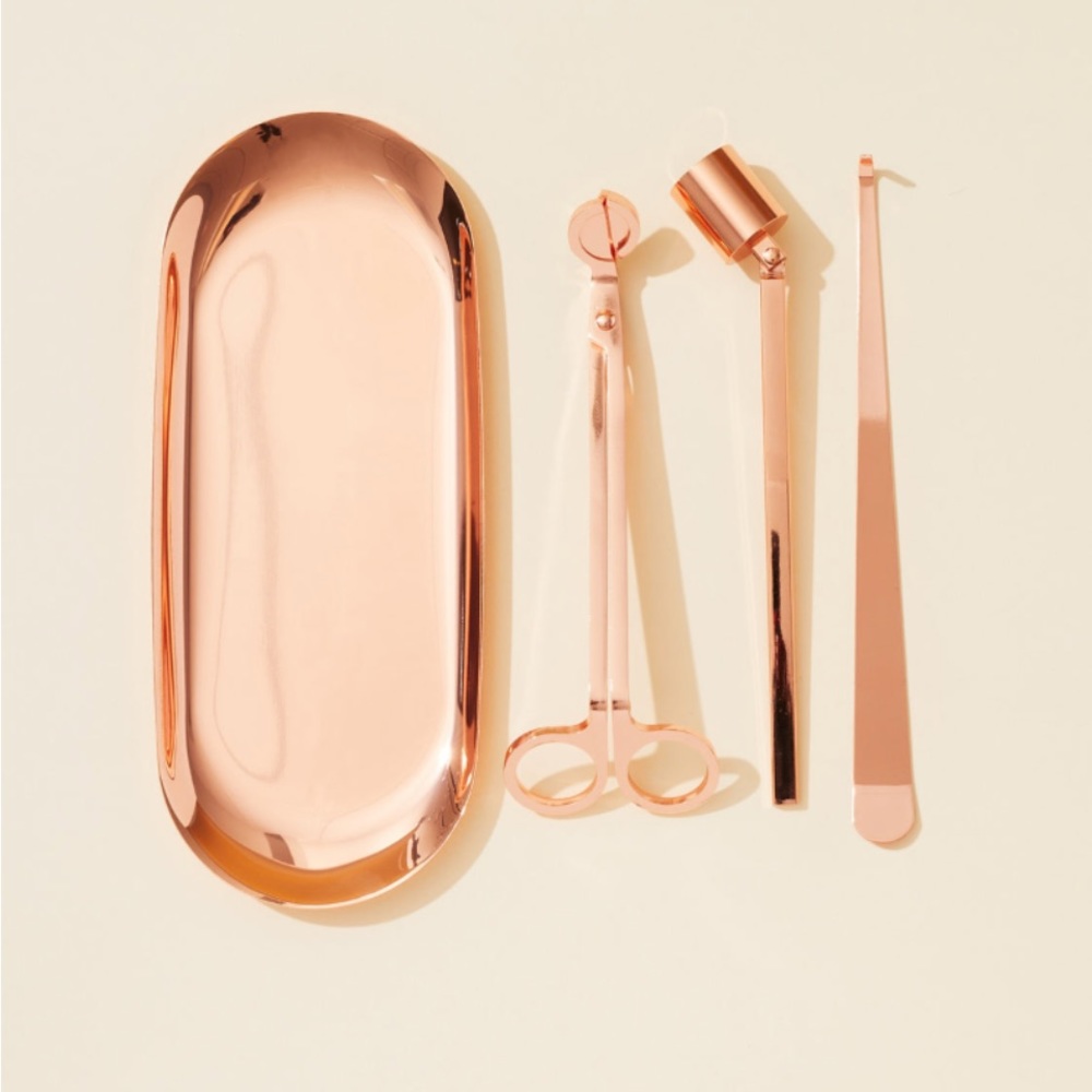 CANDLE CARE KIT’S 4 PIECE SET IN ROSE GOLD 🕯️🕯️🕯️🕯️